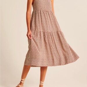 Checkered Midi Dress